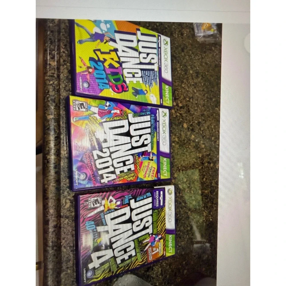 Xbox 360 Just Dance Bundle Just Dance 4 2014 and Kids 2014 Kinect Games Lot